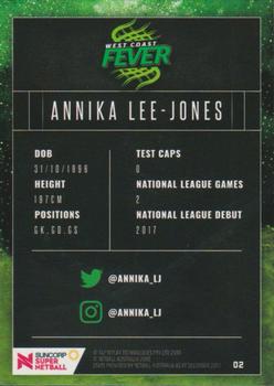 2018 Tap 'N' Play Suncorp Super Netball #2 Annika Lee-Jones Back